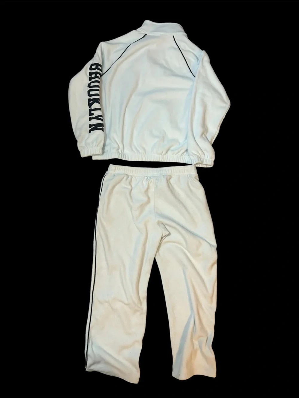 Pale Blue/White Brooklyn' Fleece Sweatshirt and Sweatpant Set